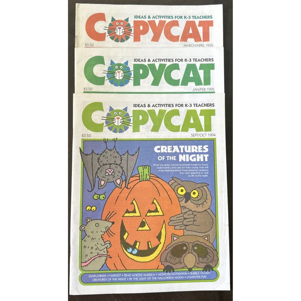 Vintage Copycat Ideas & Activities For K-3 Teachers Lot Of 3; 1994, 1995, 1995